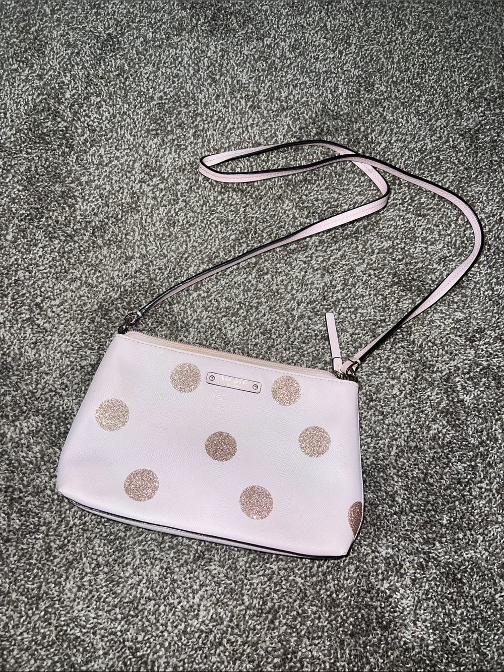 Kate Spade | Light Pink Crossbody w/ Glitter Polka Dots